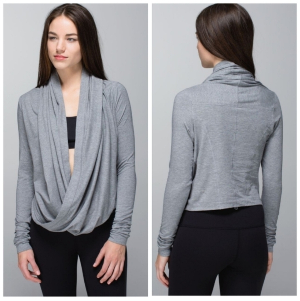 Lululemon Iconic Wrap Heathered Medium Grey Women's 6 Athleisure Athletic Wear